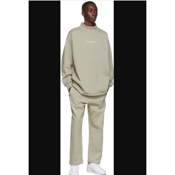Fear of God Essentials Essentials Mockneck 'Sea Foam'  Size Large - Picture 1 of 13